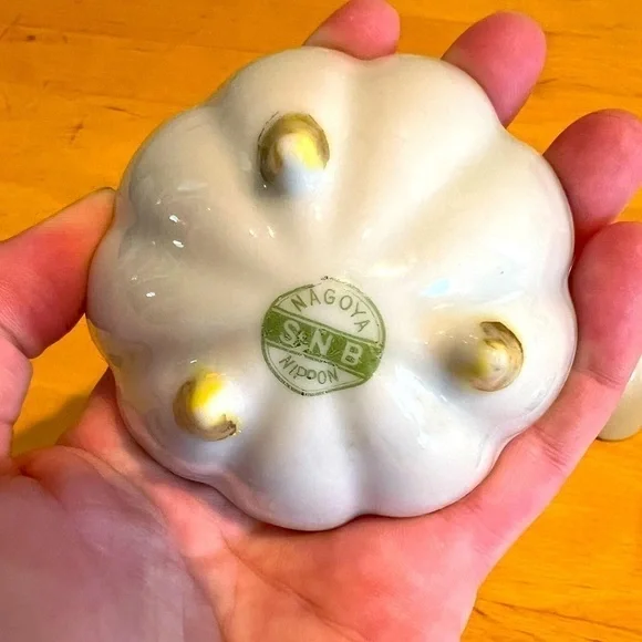 ANTIQUE 1910-1915 Hand-painted Gilded Nagoya SNB Nippon 3-toed Sauce Bowls (4) - Picture 6 of 6